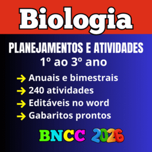 Planejamento Anual de Biologia - Ensino Médio 2026 com habilidade e competências da bncc editável no word