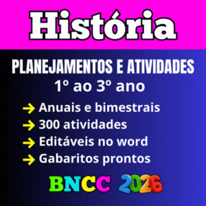 Planejamento Anual de História - Ensino Médio 2026 editável no word