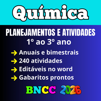 Planejamento Anual de química - Ensino Médio alinhado á bncc 2026