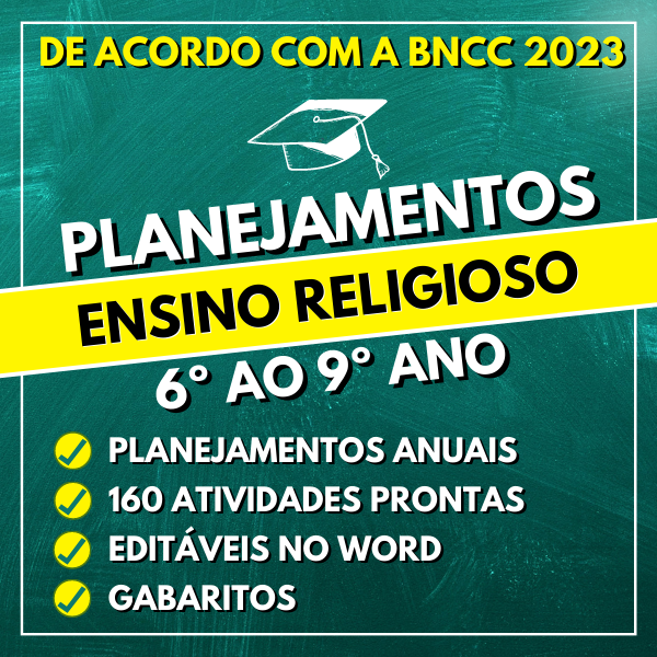 Planejamento Anual de Ensino Religioso 6 ao 9 Ano