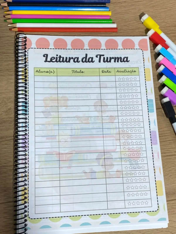 amostra caderno professora 2025 folha de leitura da turma