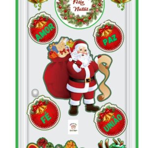 Painel de natal para porta de sala de aula