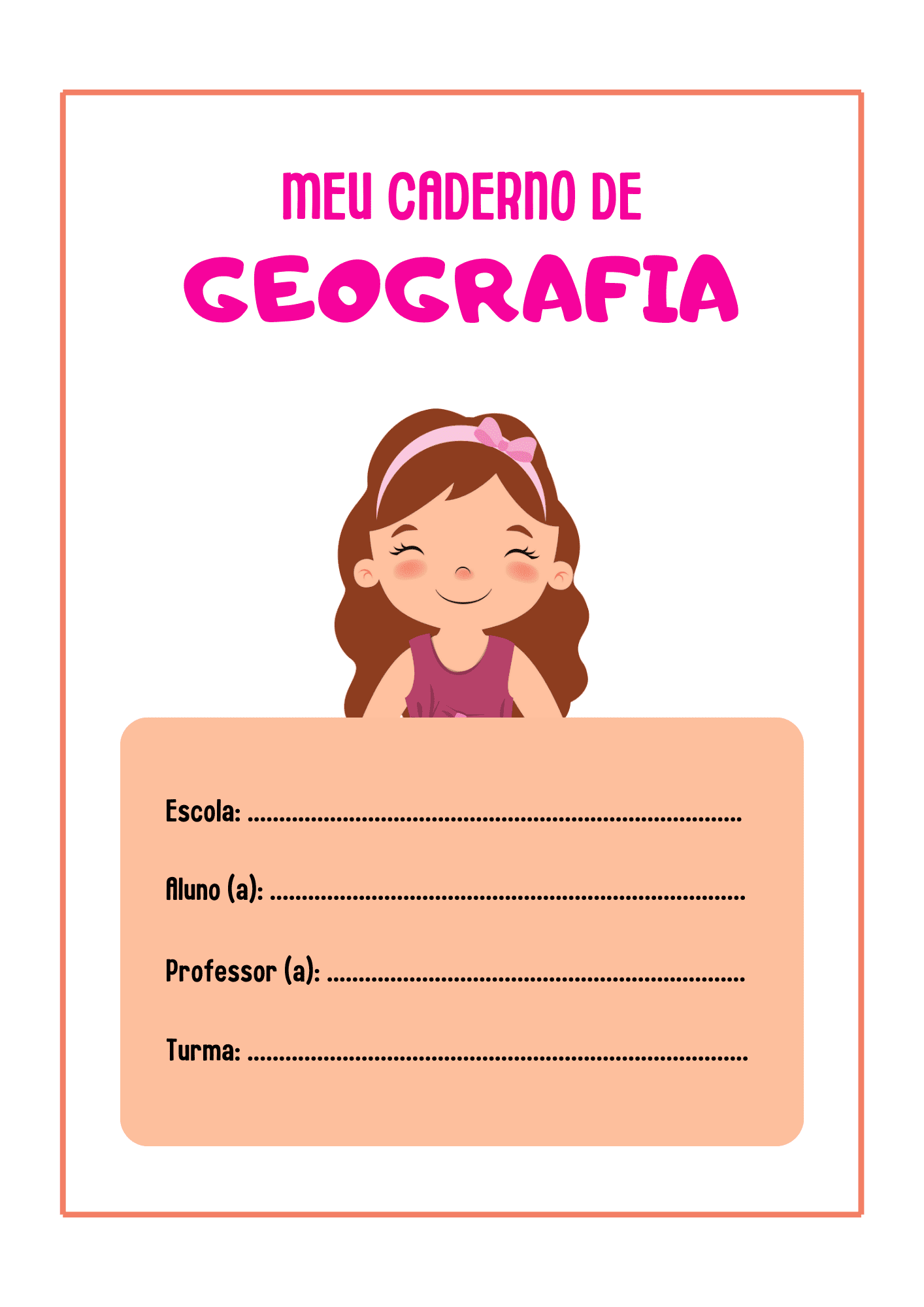 Capas de matérias Para Imprimir pdf grátis