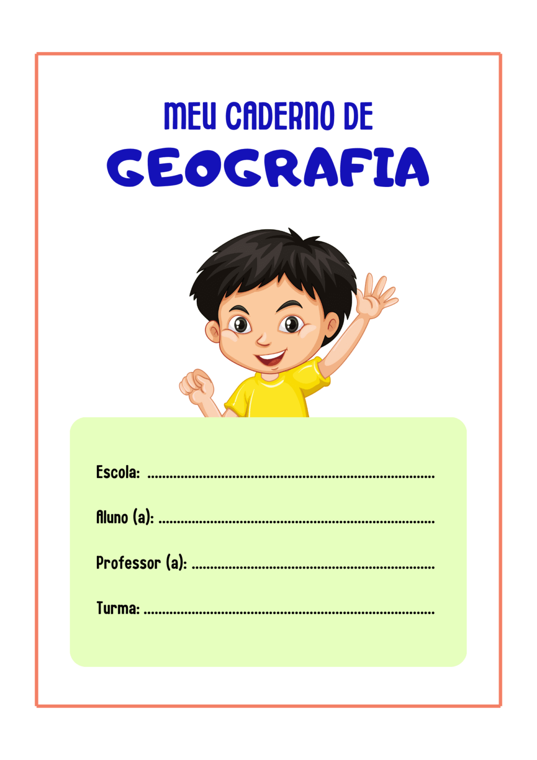 Capas de matérias Para Imprimir pdf grátis