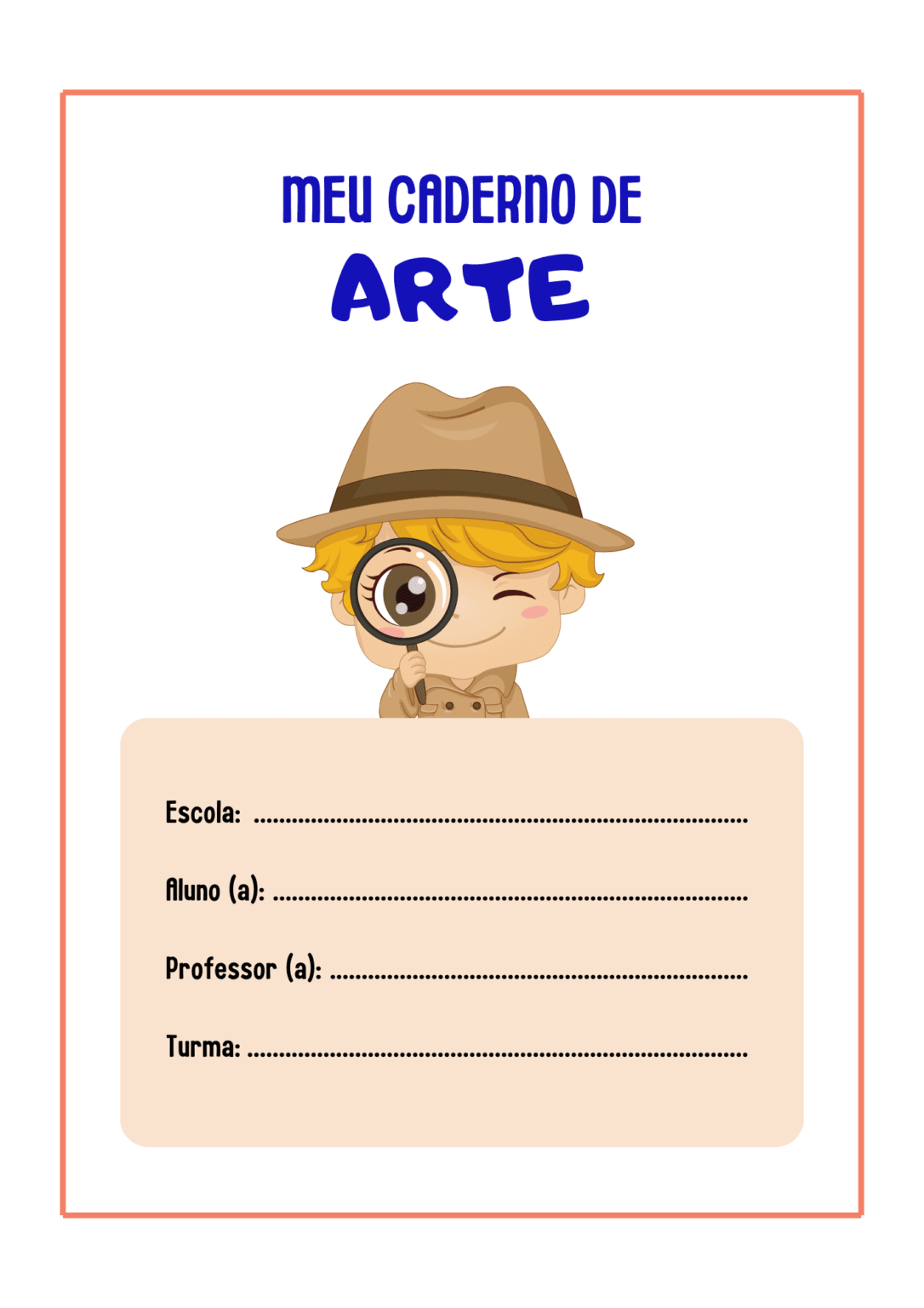 Capas de matérias Para Imprimir pdf grátis