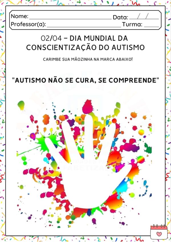 atividades dia mundial autismo datas comemorativas educação infantil