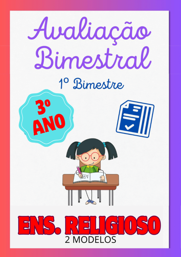 Avaliação de Ensino religioso 3º ano 1º bimestre para imprimir