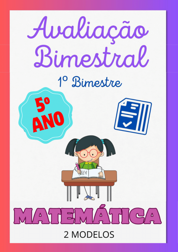 Avaliação de Matemática 5º ano 1º bimestre para imprimir