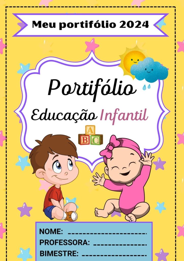 Portfólio Educação Infantil Pdf Para Imprimir pararegistrar o desenvolvimento da criança