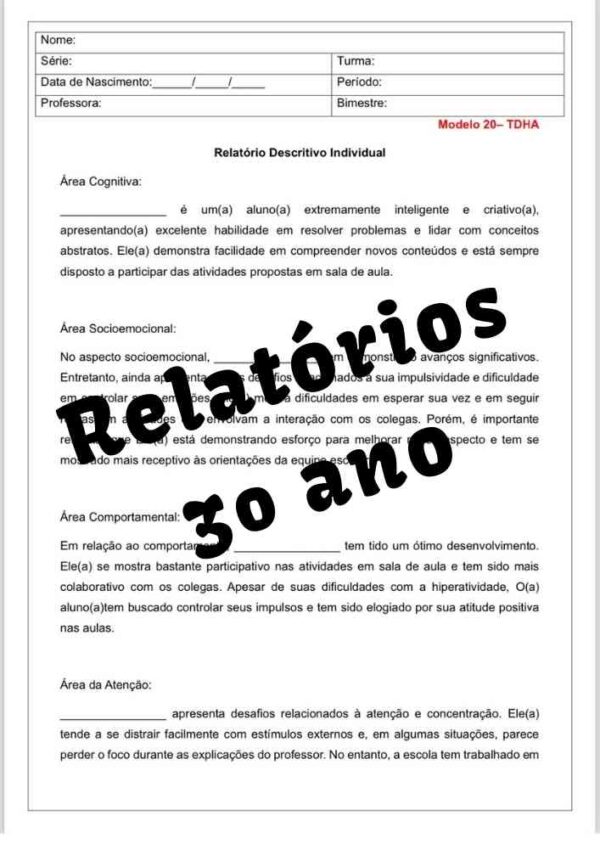 Relatório de desenvolvimento 3º ano - (2º bimestre)