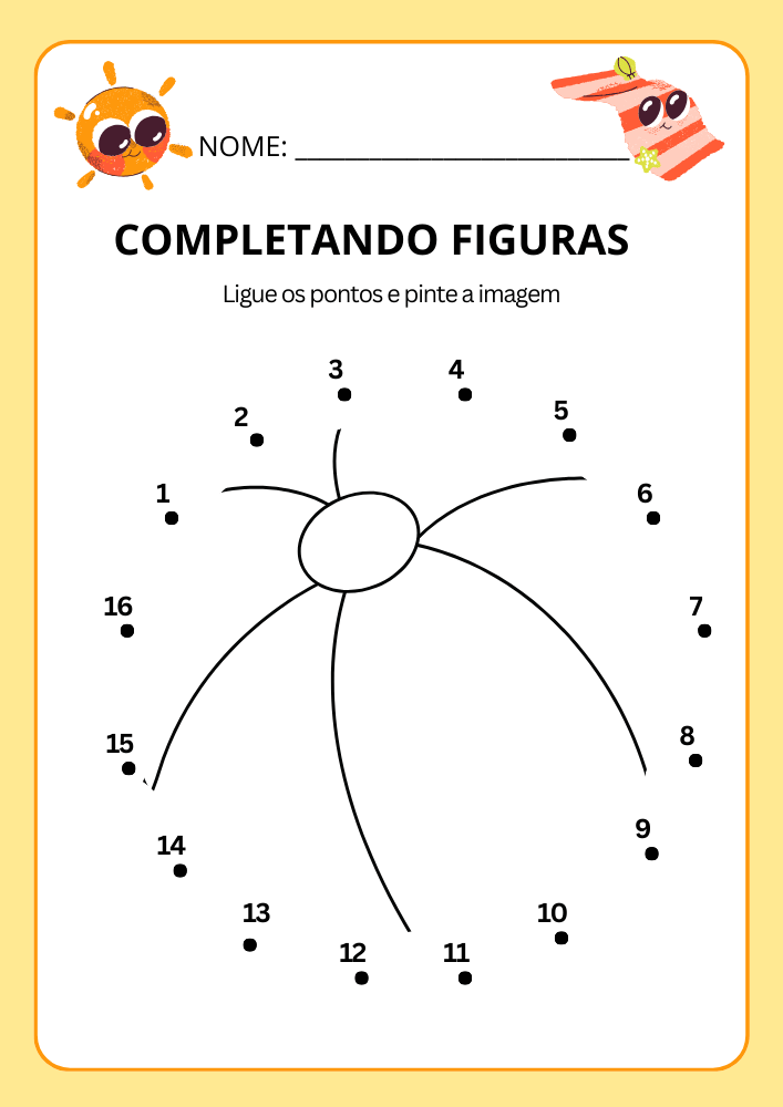 Atividades para deficiente intelectual para imprimir e ligar pontos