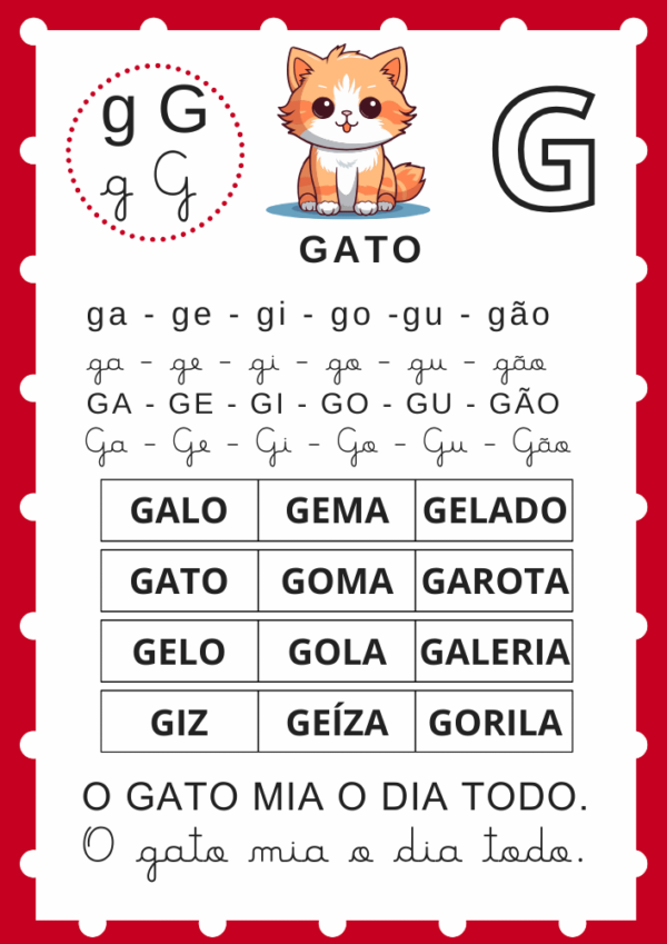 Fichas de Leitura Sílabas Simples Para Imprimir