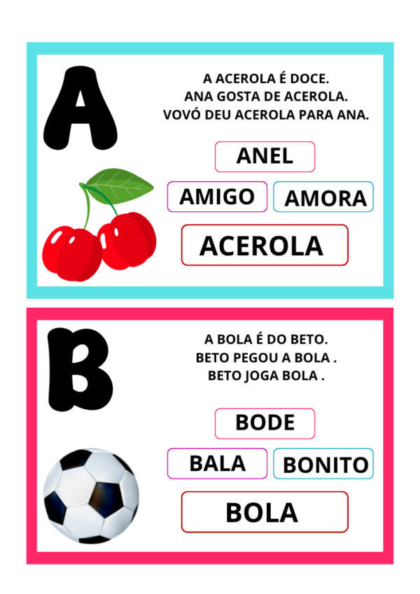 Fichas de leitura 1º ano para imprimir