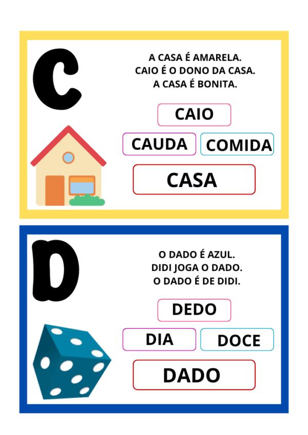 Fichas de leitura 1º ano para imprimir