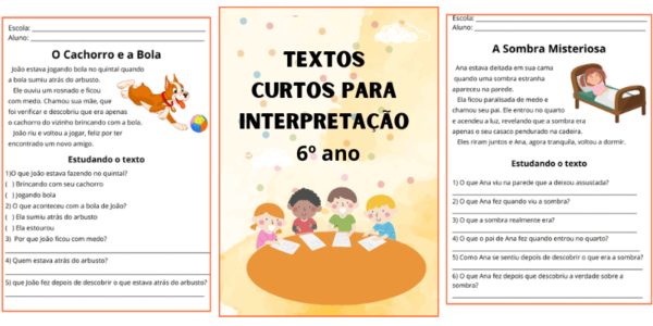 32 Textos Curtos Para Interpretação 6º Ano Com Gabarito