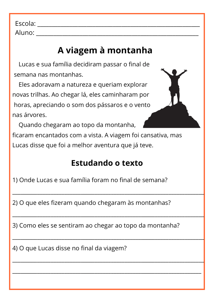 Textos Curtos Para Interpretação 6º Ano Com Gabarito abc