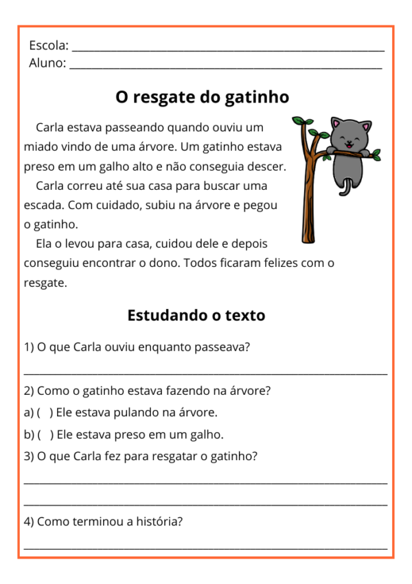 32 Textos Curtos Para Interpretação 6º Ano Com Gabarito