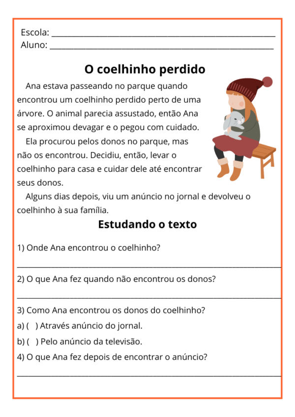 32 Textos Curtos Para Interpretação 6º Ano Com Gabarito