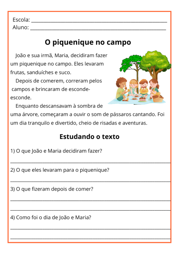 32 Textos Curtos Para Interpretação 6º Ano Com Gabarito