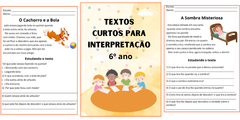 Textos Curtos Para Interpretação 6º Ano Com Gabarito