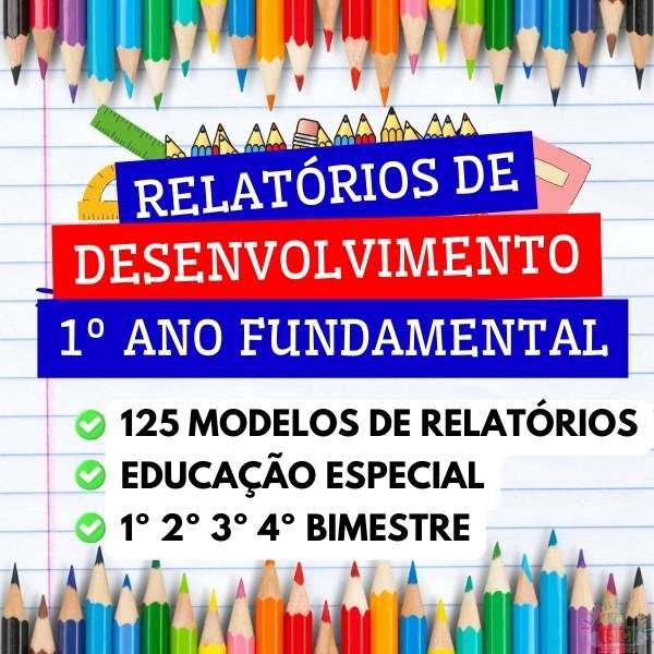 Relatórios Bimestrais 1º Ano Fundamental editáveis no word
