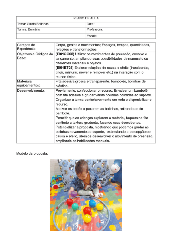 300 planos com atividades para berçário 1 e 2 - Professores Mestres