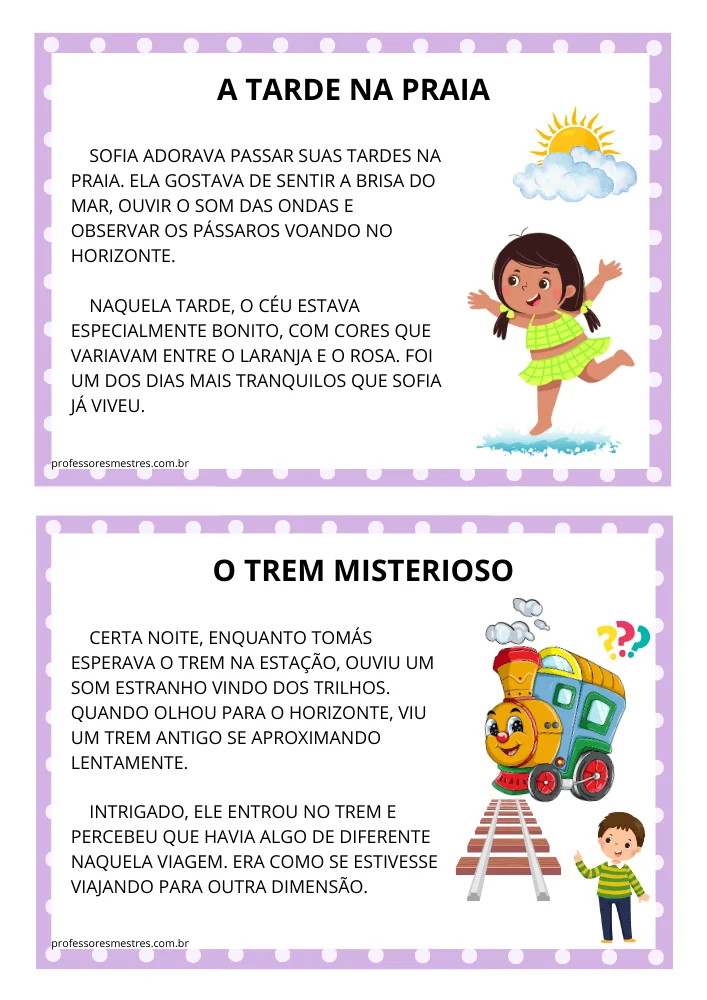 Fichas de Leitura 2º Ano Para Imprimir 10 titulo do texto: o trem misterioso