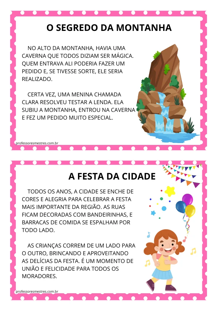 Fichas de Leitura 2º Ano Para Imprimir ficha 13 titulo do texto: a festa da cidade