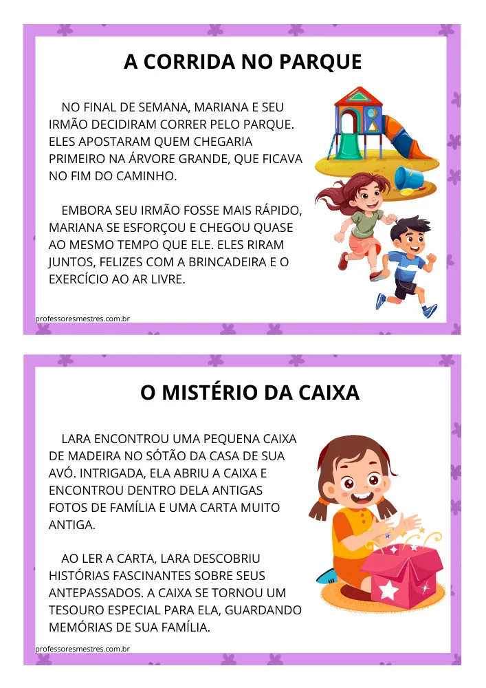 Fichas de Leitura 2º Ano Para Imprimir 2 titulo do texto: o mistério da caixa