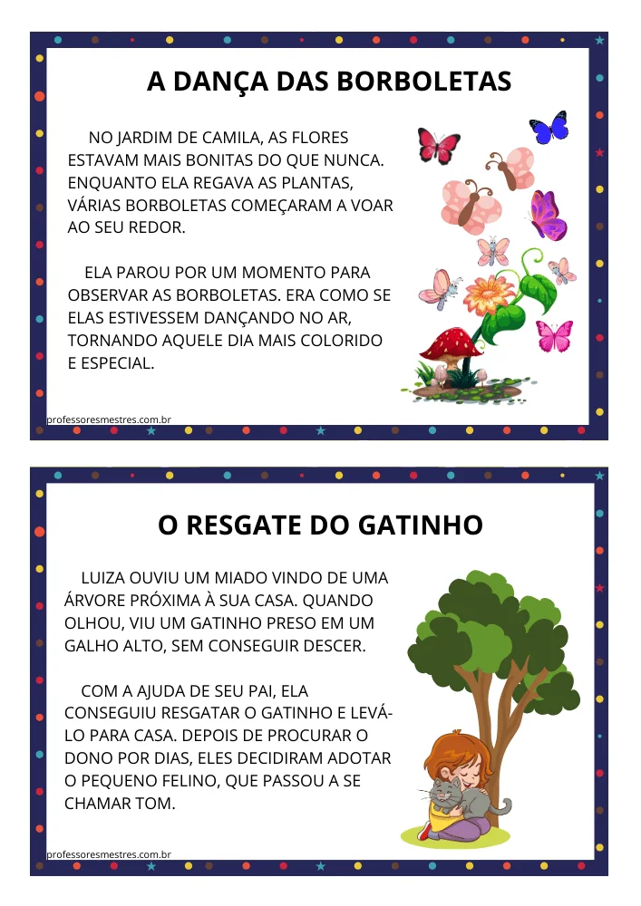 Fichas de Leitura 2º Ano Para Imprimir 4 titulo do texto: o resgate do gatinho