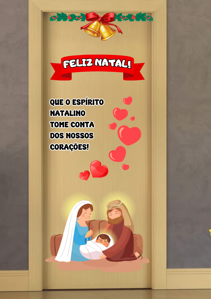 Painel porta natal imprimir nascimento de Jesus