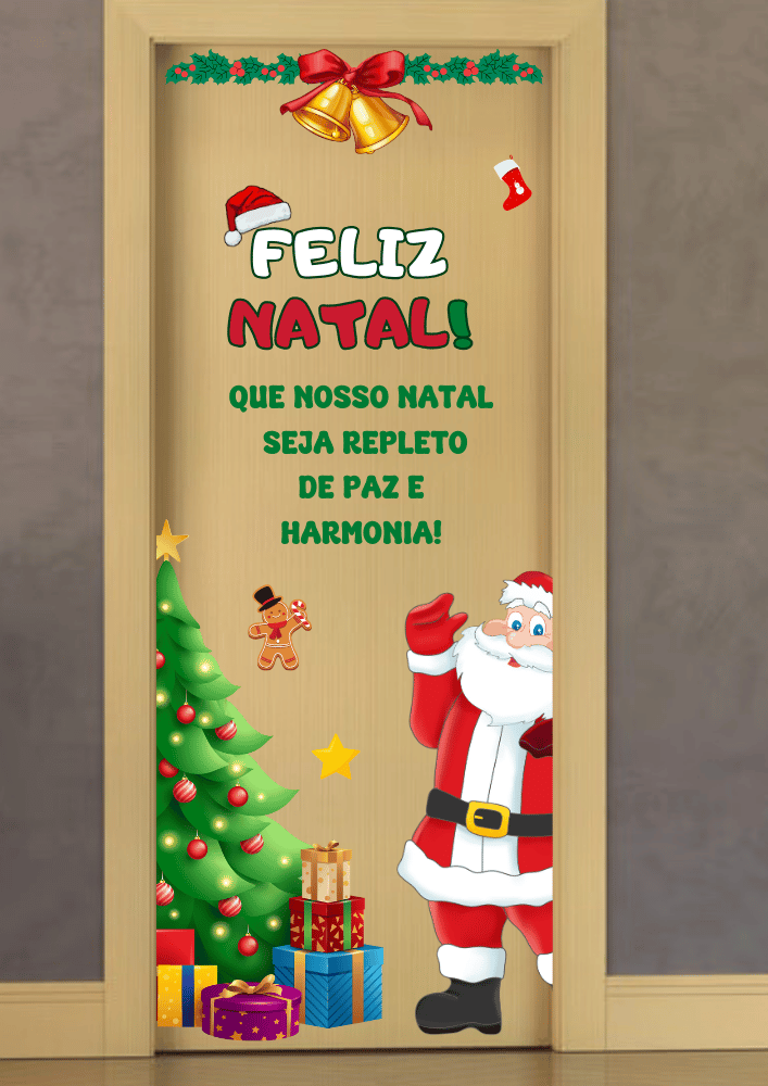 Painel porta natal imprimir em pdf lindo e festivo