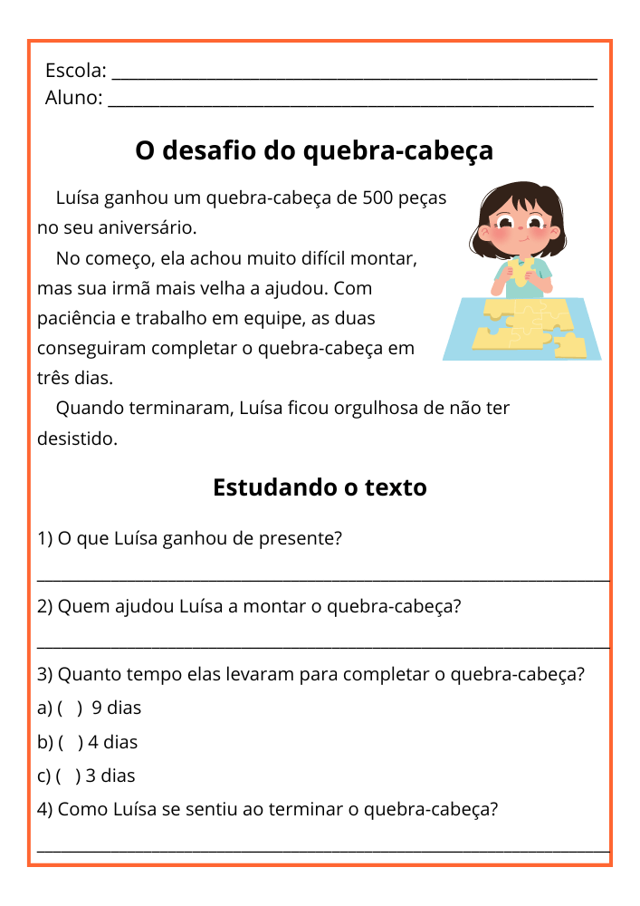 Textos Com Interpretação ficha 34