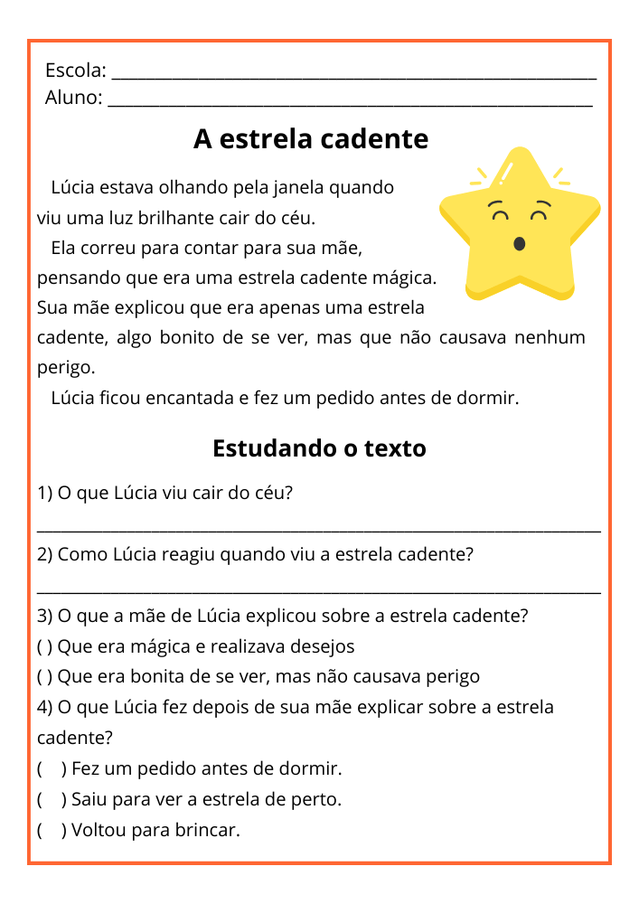 Textos Com Interpretação folha 4