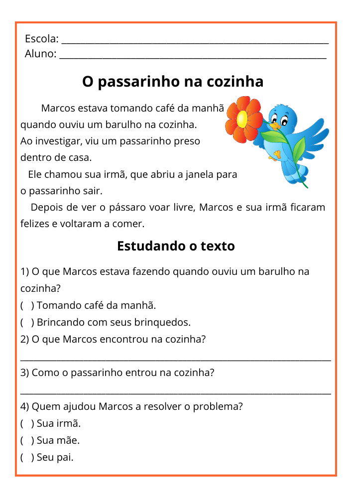 Textos Com Interpretação folha 5