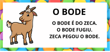 Textos Pequenos Para Leitura Alfabetizaçãohistória do bode