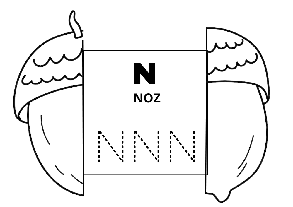 alfabeto interativo para colorir 14 LETRA N