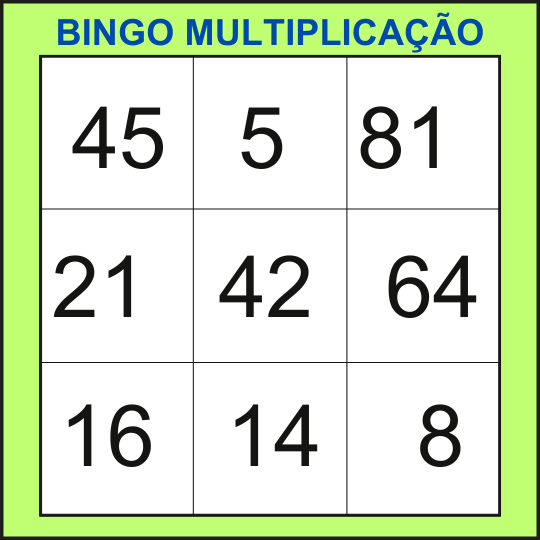 bingo da multiplicação cartela 16