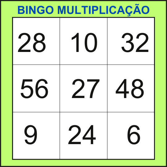 bingo da multiplicação cartela 23