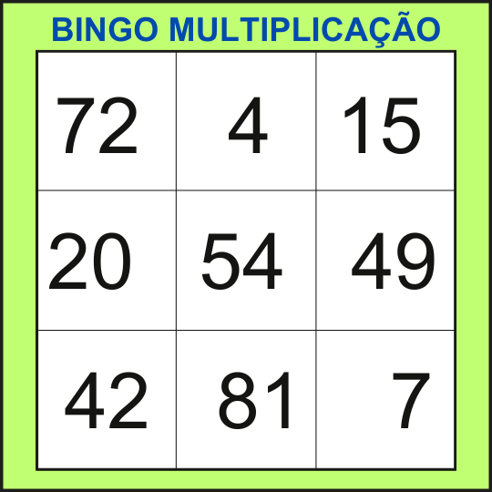 bingo da multiplicação cartela 24