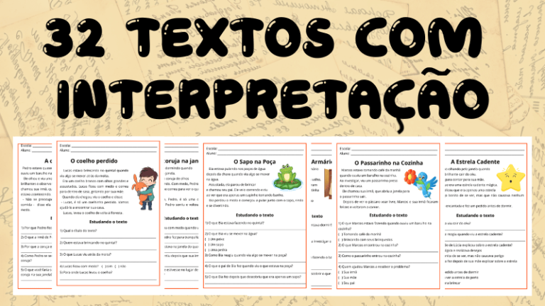 Fichas de leitura 1º ano para imprimir