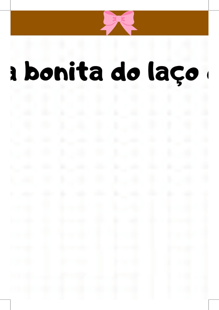 Parte 2 do cartaz interativo menina bonita do laço de fita