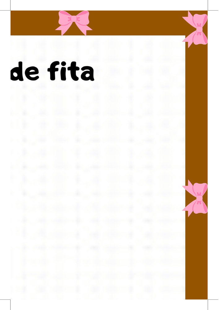 Parte 3 do cartaz interativo menina bonita do laço de fita