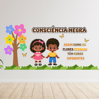 Painel Consciência Negra Com Molde Educação Infantil Para Imprimir Grátis