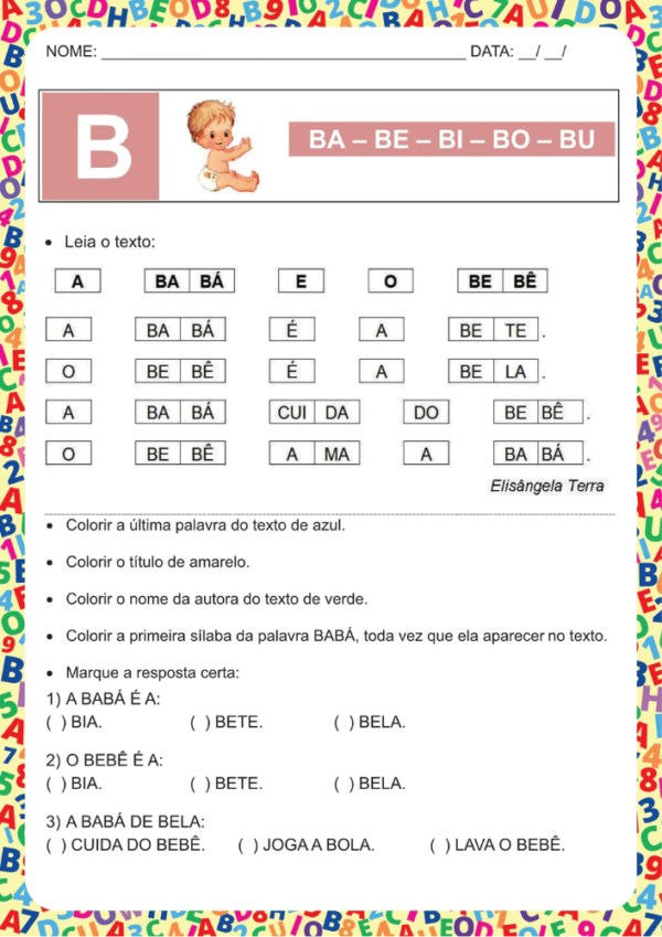 Caderno de Atividades Para Alfabetização Em PDF