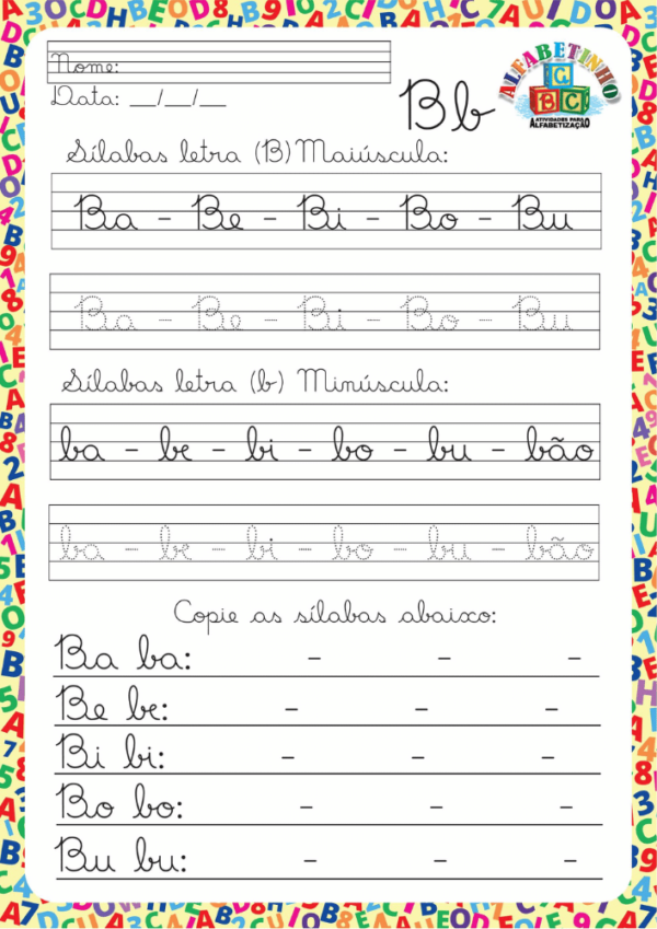 Caderno de Atividades Para Alfabetização Em PDF