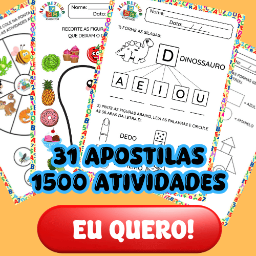 caderno com 1500 atividades para alfabetização em pdf pronto para imprimir para crianças de 3 a 10 anos de idade