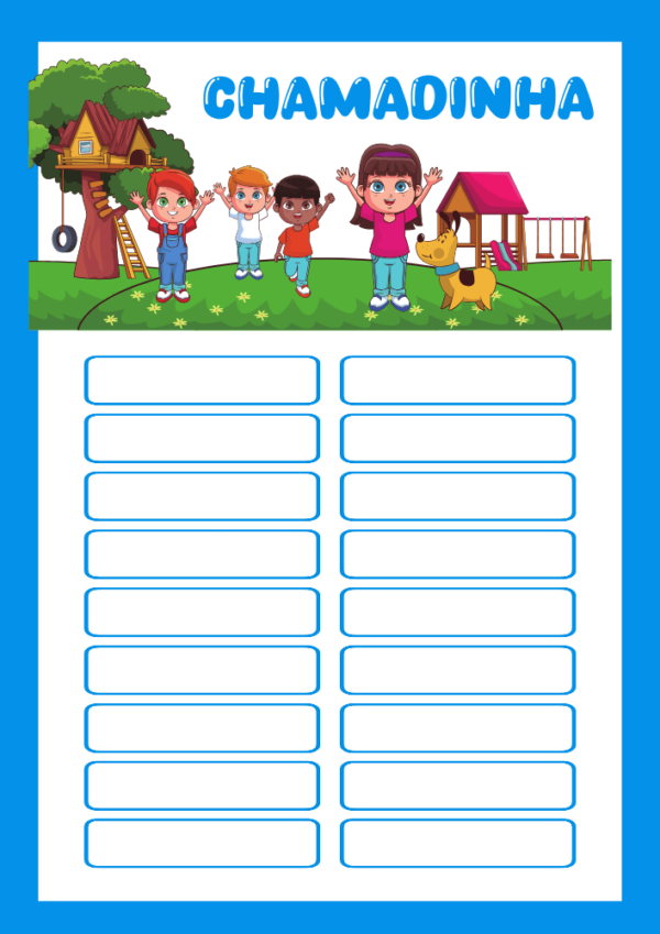 Painel Chamadinha Educação Infantil PDF Para Imprimir