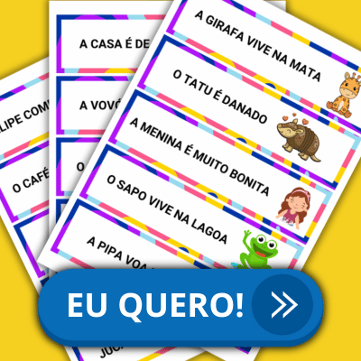 Fichas de leitura sílabas simples Com frases para imprimir para alunos em fases de alfabetização - Ficha um