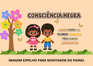 Painel Consciência Negra Com Molde Educação Infantil Para Imprimir Grátis